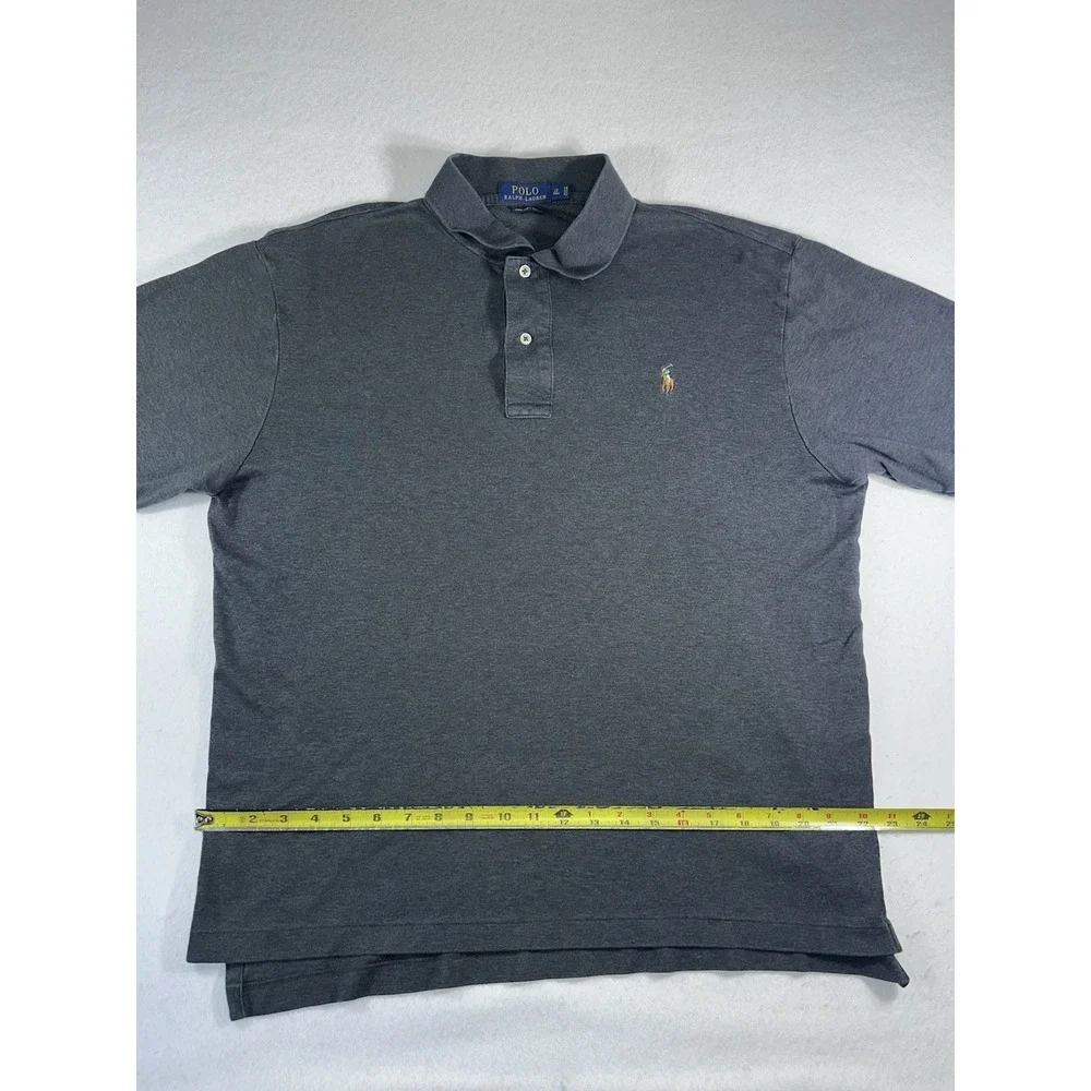 Polo Ralph Lauren Pima Soft Touch Polo Men's LT Tall Gray Short Sleeve